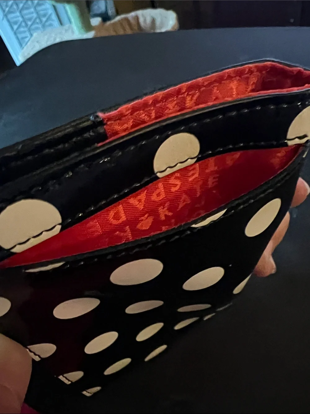 Kate spade is wallet passport cover holder polka dots
